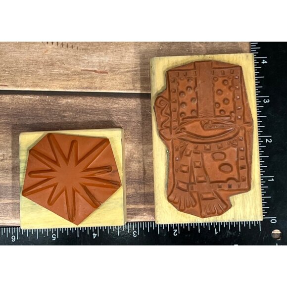 THATS ALL SHE STAMPED RUBBER STAMP SET OF 2 BY PATRICK LOSE SNOWMAN & STAR HAPPY - Picture 2 of 6